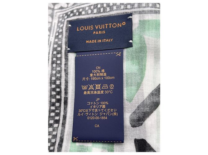 Louis Vuitton Pañuelos Blanco Verde - vista 5