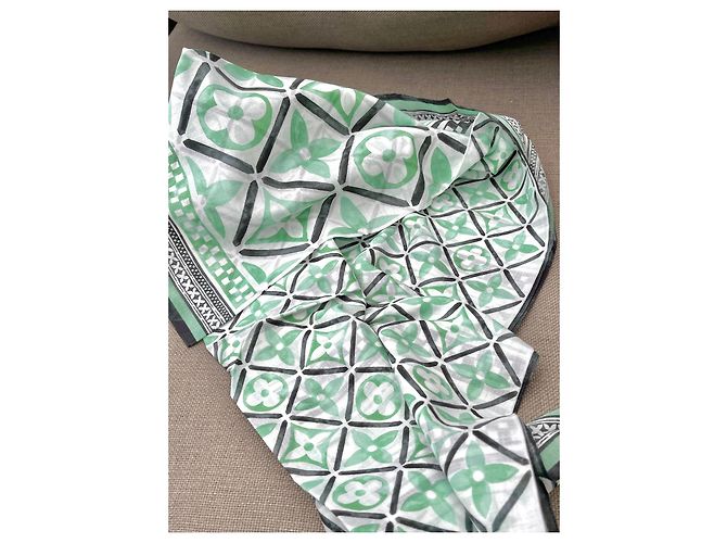 Louis Vuitton Pañuelos Blanco Verde - vista 7