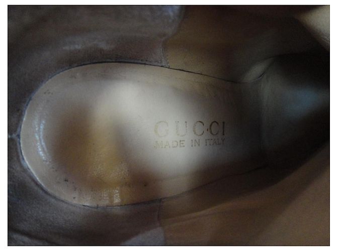 Stivaletti Gucci in camoscio nero - vista 6