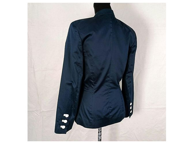 Completo gonna e giacca Kenzo anni '90 blu e bianco - vista 11