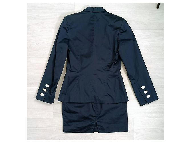 Completo gonna e giacca Kenzo anni '90 blu e bianco - vista 14