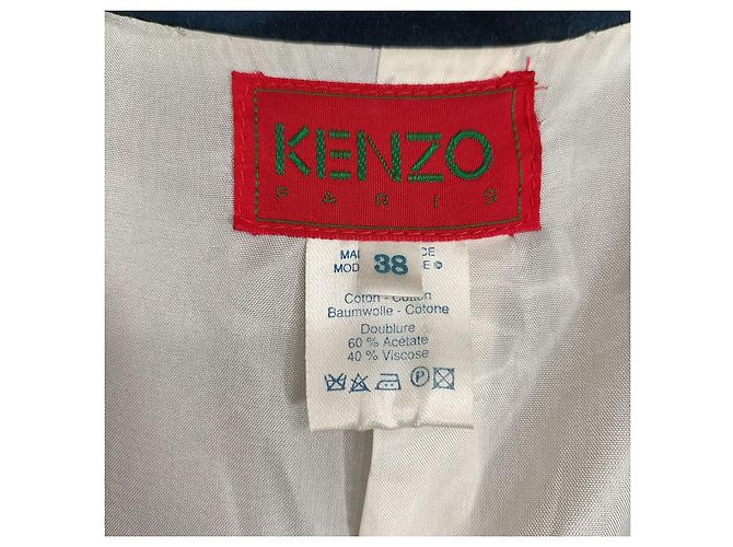 Completo gonna e giacca Kenzo anni '90 blu e bianco - vista 4