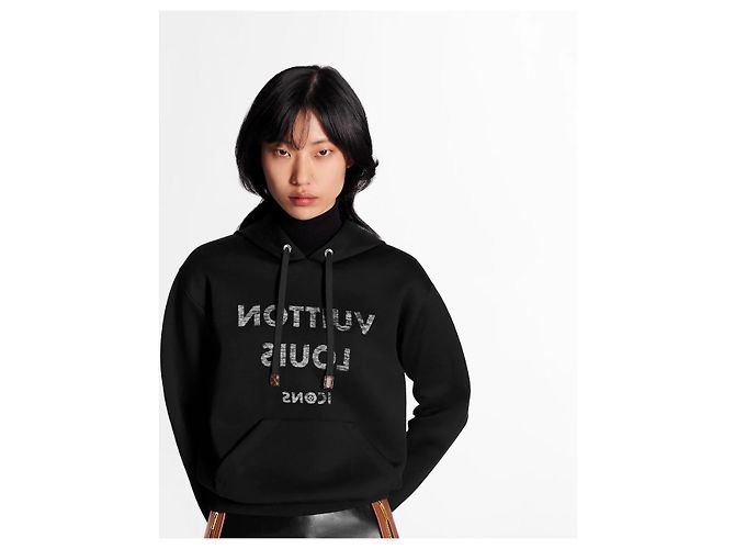 Sudadera con logo inverso de Louis Vuitton Negro - vista 10