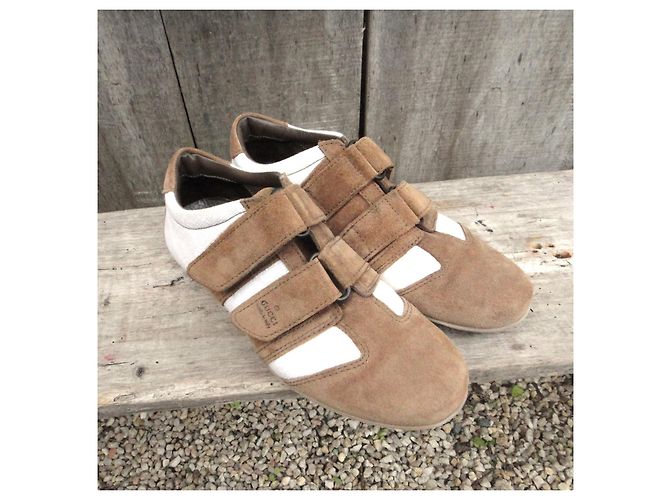 Gucci-Sneaker Größe 36,5 Weiß Beige - Ansicht 2