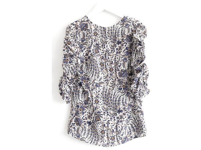Veronica Beard Henrietta Blouse Floral Silk Print - view 5