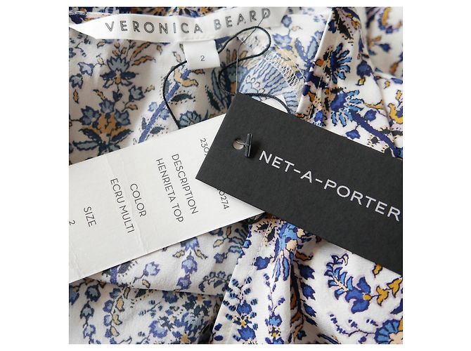 Veronica Beard Henrietta Blouse Floral Silk Print - view 6