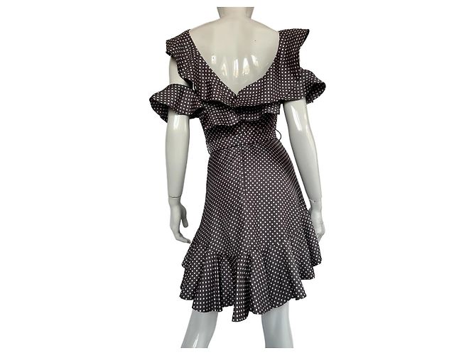 Zimmermann Polka Dot Minikleid Seide Viskose Schwarz Weiß - Ansicht 2