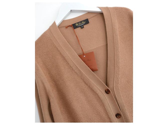 Loro Piana Wetherlam Baby-Kaschmir-Strickjacke Kamel - Ansicht 2