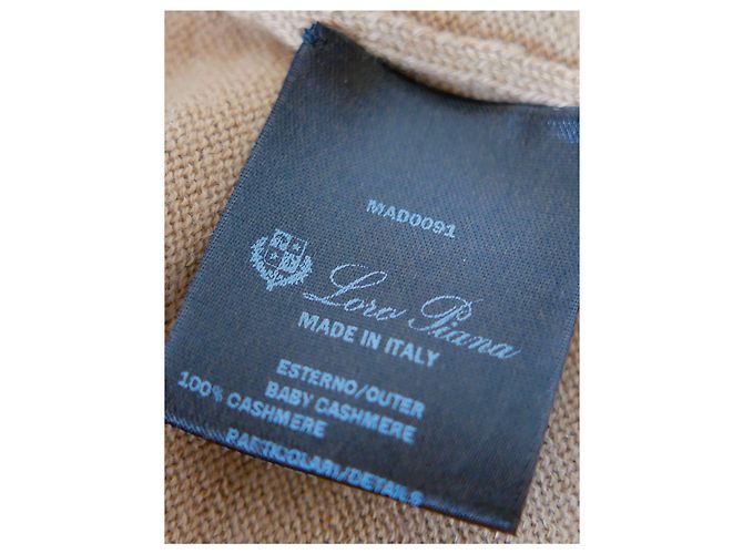 Loro Piana Wetherlam Baby-Kaschmir-Strickjacke Kamel - Ansicht 8