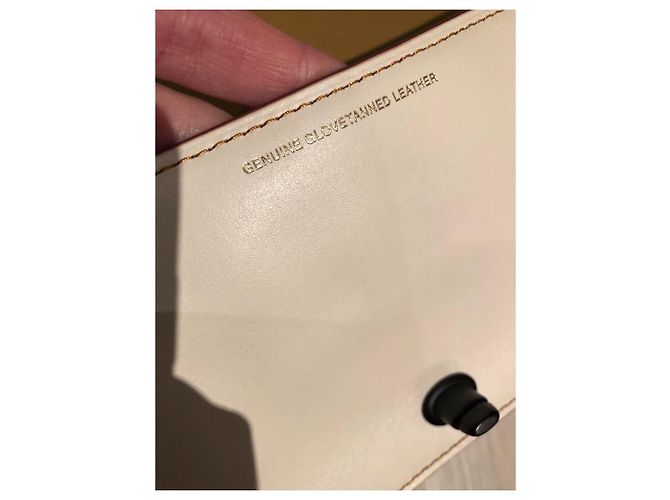 Borsa a mano Coach Dinky in pelle bianca e caramello Bianco - vista 10