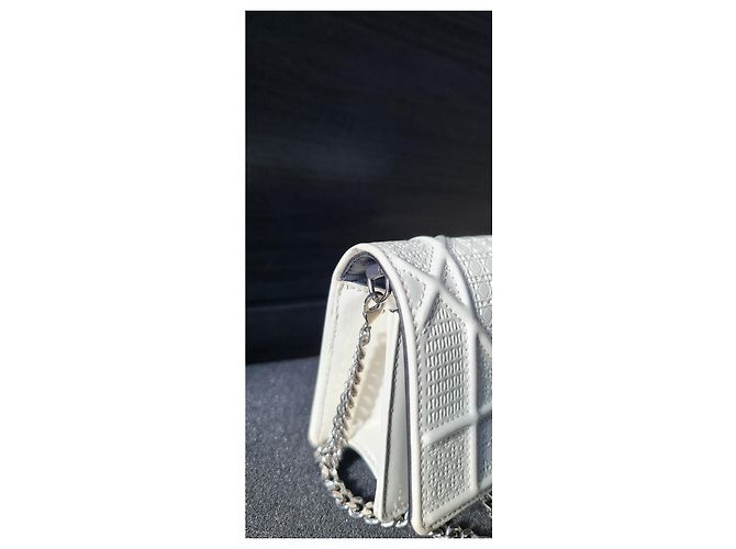 Borsa a mano Christian Dior in pelle crema - vista 4