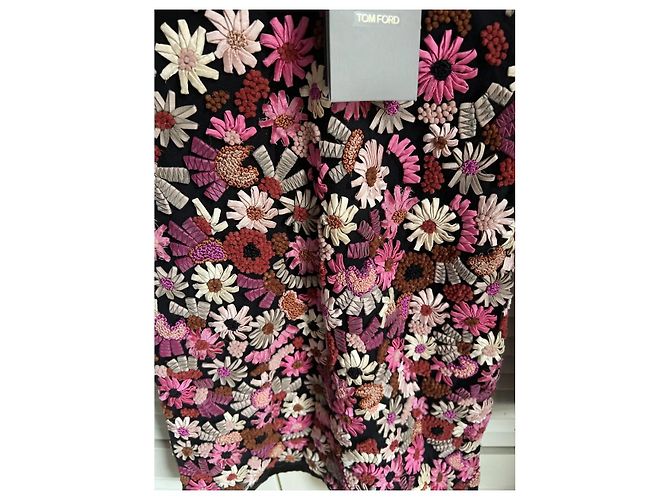 Vestido mini de seda floral de Tom Ford Rosa - vista 4