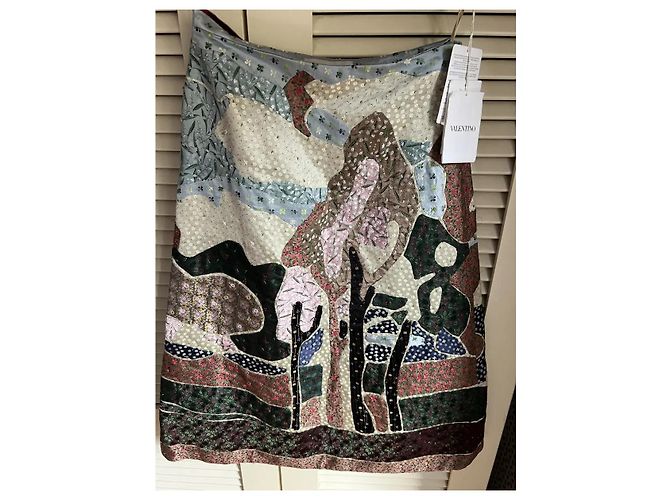 Falda midi de seda de VALENTINO GARAVANI Beige - vista 2