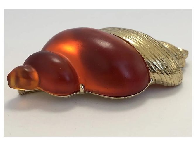 Spilla vintage Christian Dior D'oro Arancione - vista 4