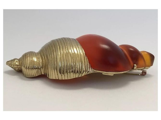 Spilla vintage Christian Dior D'oro Arancione - vista 5