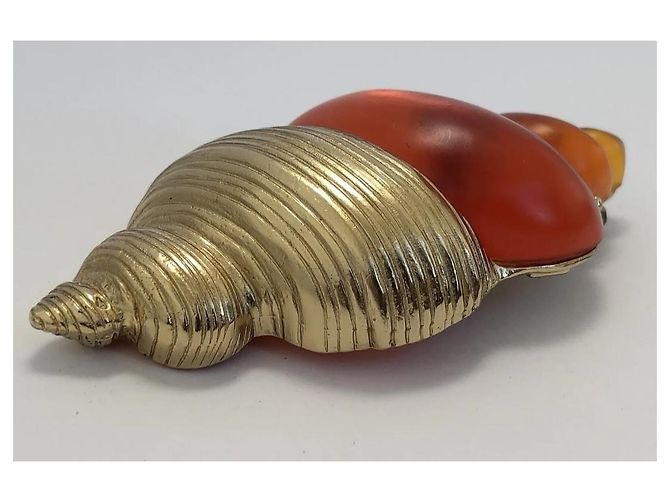 Spilla vintage Christian Dior D'oro Arancione - vista 7