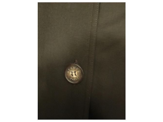 Camisa Hermès de lana marrón oscuro - vista 8