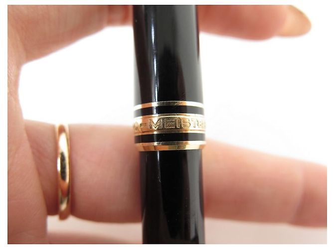 PENNA A SFERA VINTAGE MONTBLANC MEISTERSTUCK CLASSIC IN ORO Nero - vista 7