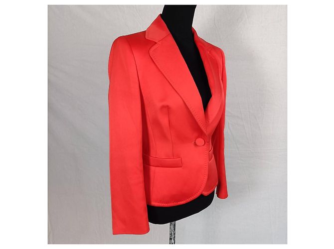 Escada elegante Jacke in Korallenfarbe Y2K Orange - Ansicht 5