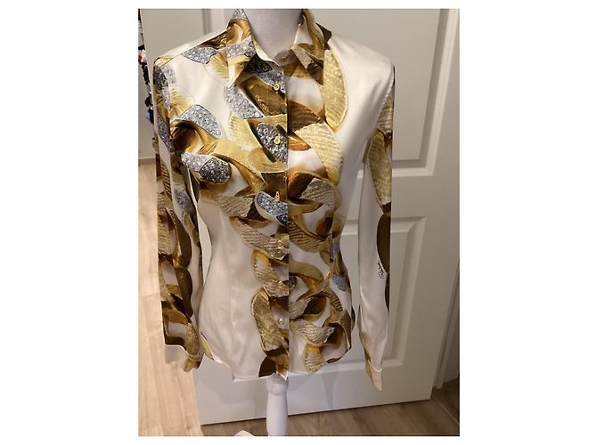 Blusa de seda Roberto Cavalli dorada Dorado - vista 2