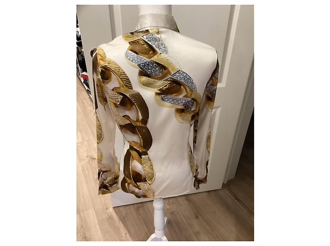 Blusa de seda Roberto Cavalli dorada Dorado - vista 6