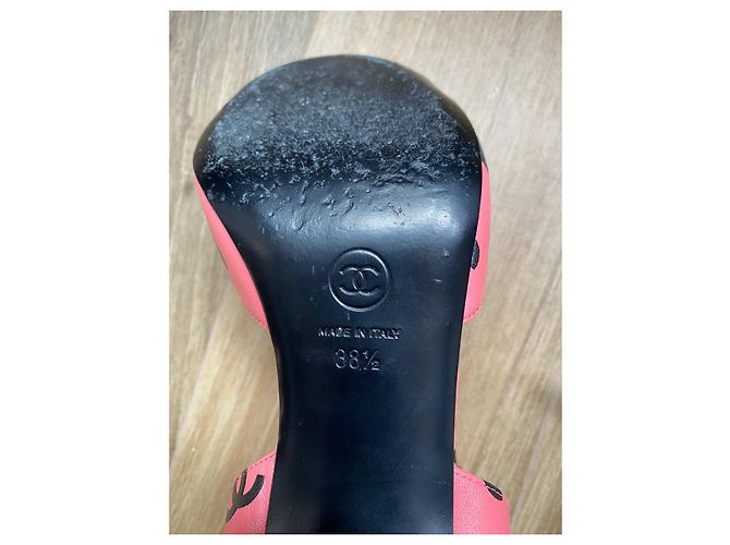 Chanel Sandali con tacco a monogramma Rosa - vista 7