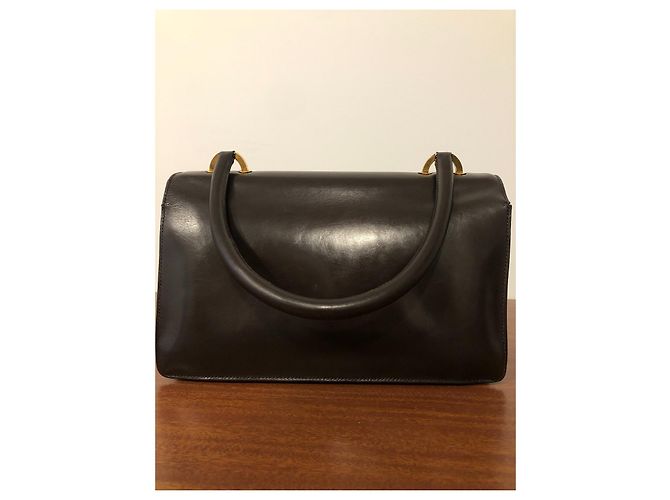 Bolsa de mão Hermès Ring em couro marrom Castanho escuro - vista 3
