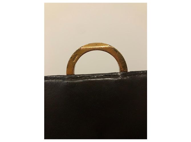 Bolsa de mão Hermès Ring em couro marrom Castanho escuro - vista 7