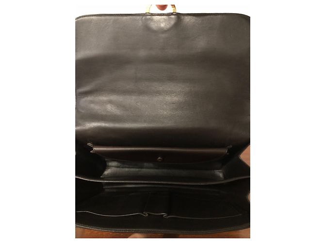 Bolsa de mão Hermès Ring em couro marrom Castanho escuro - vista 8