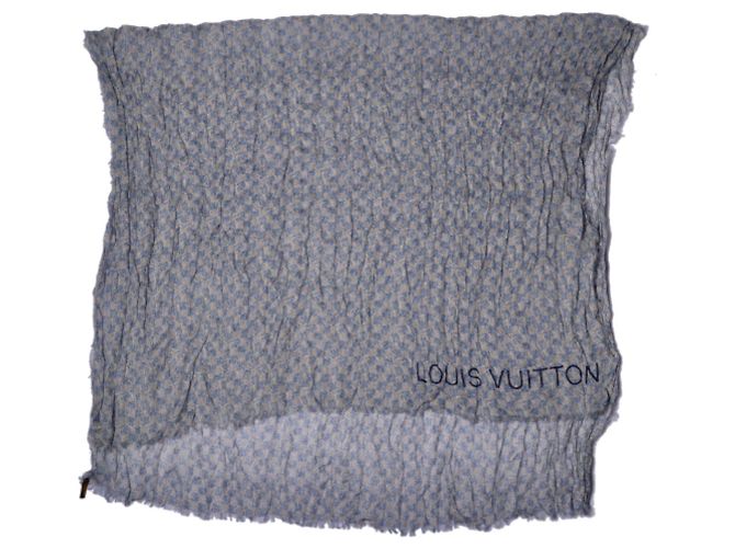 Louis Vuitton Damier Azur Stola Baumwolle grau - Ansicht 2