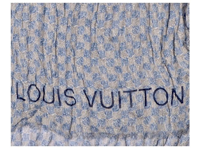 Louis Vuitton Damier Azur Stola Baumwolle grau - Ansicht 3
