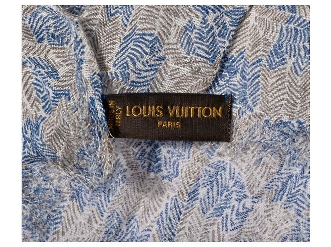 Louis Vuitton Damier Azur Stola Baumwolle grau - Ansicht 4