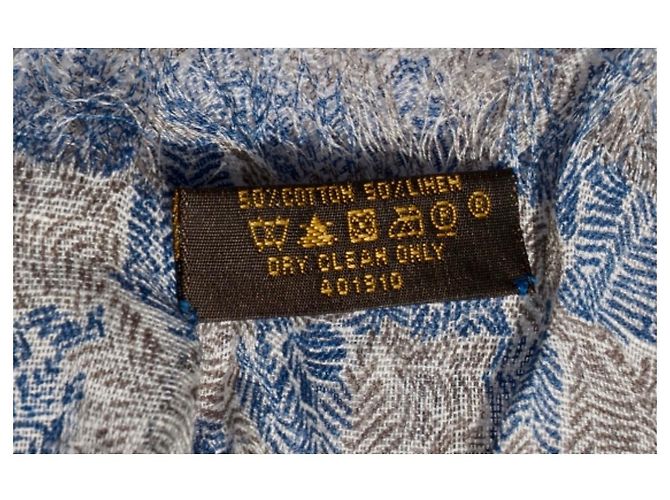 Louis Vuitton Damier Azur Stola Baumwolle grau - Ansicht 5