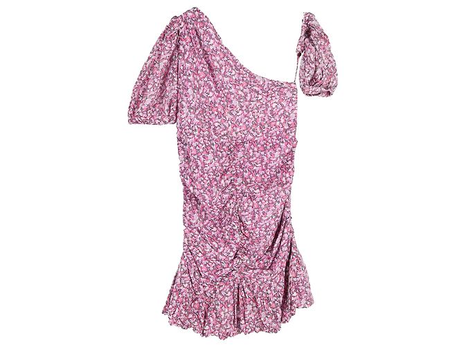 Minivestido estampado Isabel Marant Etoile de algodón rosa - vista 2