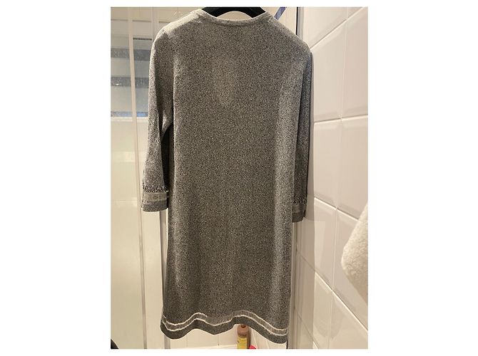 Chanel Kleid aus Baumwolle dunkelgrau Anthrazitgrau - Ansicht 2