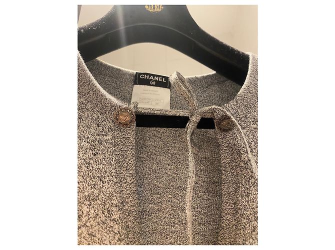 Chanel Kleid aus Baumwolle dunkelgrau Anthrazitgrau - Ansicht 3