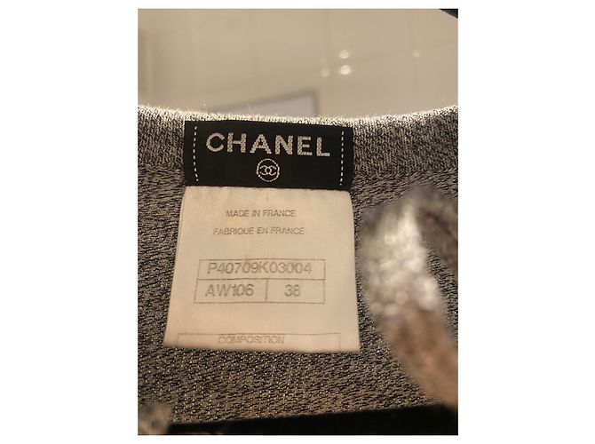Chanel Kleid aus Baumwolle dunkelgrau Anthrazitgrau - Ansicht 4