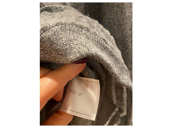 Chanel Kleid aus Baumwolle dunkelgrau Anthrazitgrau - Ansicht 5