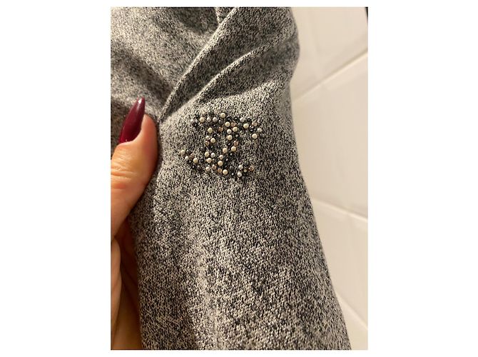 Chanel Kleid aus Baumwolle dunkelgrau Anthrazitgrau - Ansicht 6