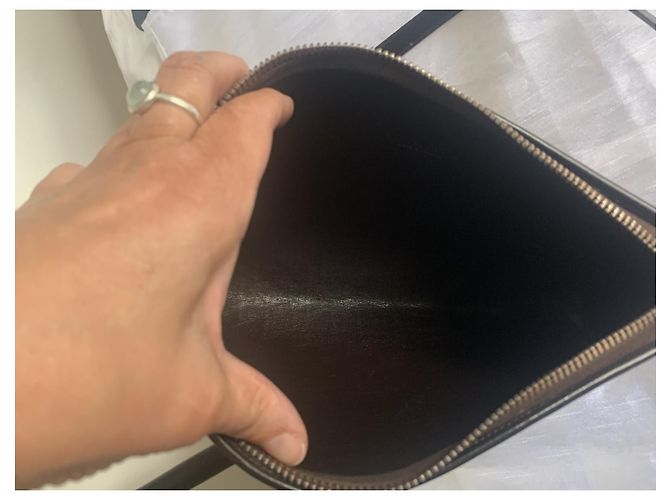 Borsa Dior Monogramma Tela Marrone Oro Marrone chiaro Marrone scuro Gold hardware - vista 9