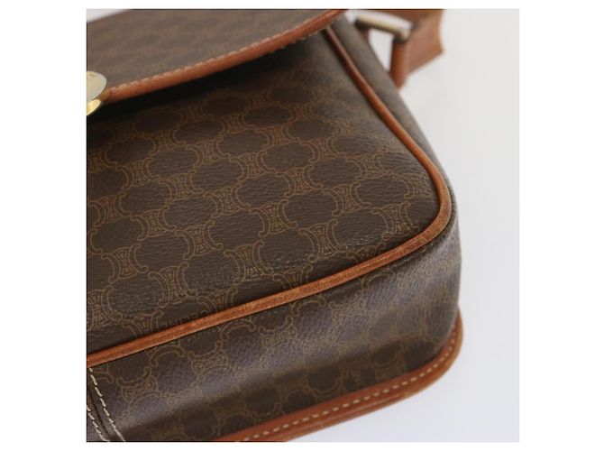 Céline CELINE Macadam Canvas Schultertasche PVC Leder Braun Auth 68506 - Ansicht 11