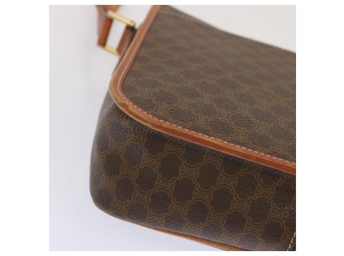 Céline CELINE Macadam Canvas Schultertasche PVC Leder Braun Auth 68506 - Ansicht 12