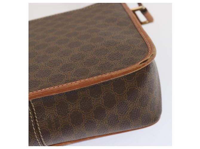 Céline CELINE Macadam Canvas Schultertasche PVC Leder Braun Auth 68506 - Ansicht 13