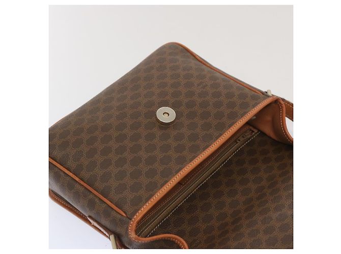 Céline CELINE Macadam Canvas Schultertasche PVC Leder Braun Auth 68506 - Ansicht 15