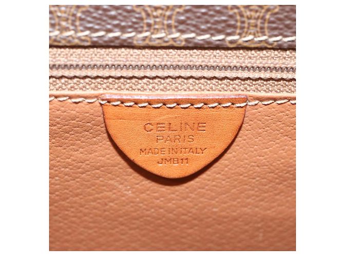 Céline CELINE Macadam Canvas Schultertasche PVC Leder Braun Auth 68506 - Ansicht 16