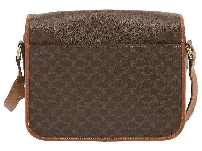 Céline CELINE Macadam Canvas Schultertasche PVC Leder Braun Auth 68506 - Ansicht 3