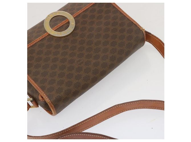 Céline CELINE Macadam Canvas Schultertasche PVC Leder Braun Auth 68506 - Ansicht 6