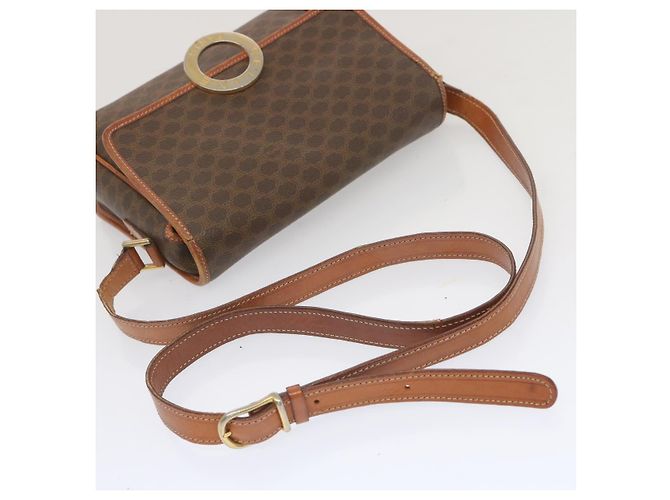 Céline CELINE Macadam Canvas Schultertasche PVC Leder Braun Auth 68506 - Ansicht 7