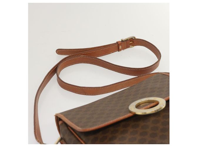 Céline CELINE Macadam Canvas Schultertasche PVC Leder Braun Auth 68506 - Ansicht 8