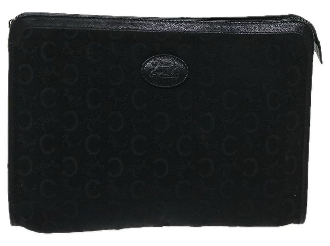Céline CELINE C Pochette in tela macadam nera Auth ac2823 Nero - vista 2